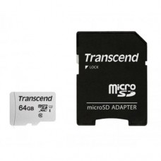 Transcend 64GB Micro  microSDXC/SDHC 300S SD UHS-I U1 Memory Card with Adapter